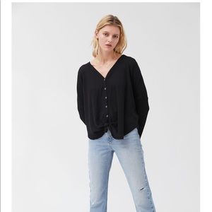 UO | Jojo Oversized Thermal Button-Front Top